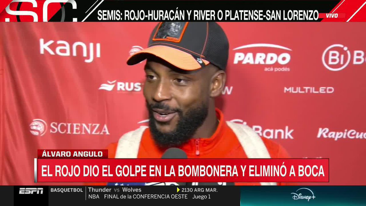 "LO HABÍA DICHO Y GRACIAS A DIOS SE ME DIO." Álvaro Angulo habló sobre su gol en La Bombonera. 📺 #SportsCenter | #DisneyPlus