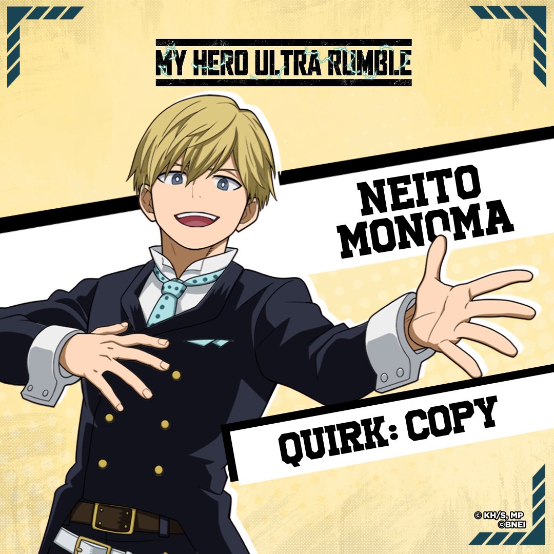 Neito Monoma – Phantom Thief – uses his Quirk “Copy” to humble foes with their own Quirks! Copy the opposition Season 11 of #MHUR!