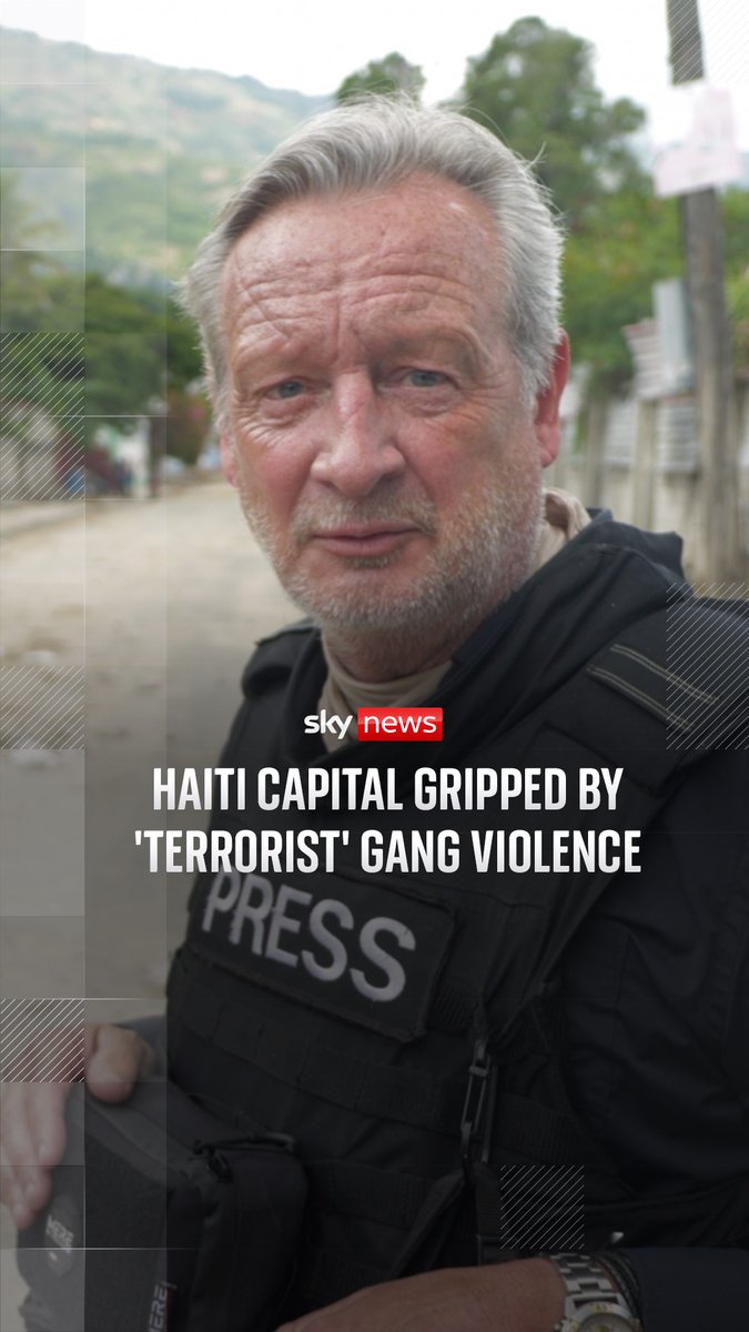 Sky's Stuart Ramsay and his team are on the border of gang territory in Port-au-Prince, as police come under fire and stray bullets fly close to the Sky News team. Read the full report: