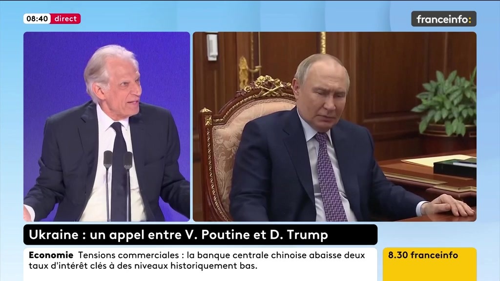 🔴➡️ "V. Poutine joue sur le fait que D. Trump, aime les hommes forts et les solutions. Il aime les deals. Il y a un deal qui est quasiment prêt sur la table. Mais l'Ukraine est un embarras pour D. Trump, de la même façon que Gaza est un embarras pour lui", dit D. de Villepin.
