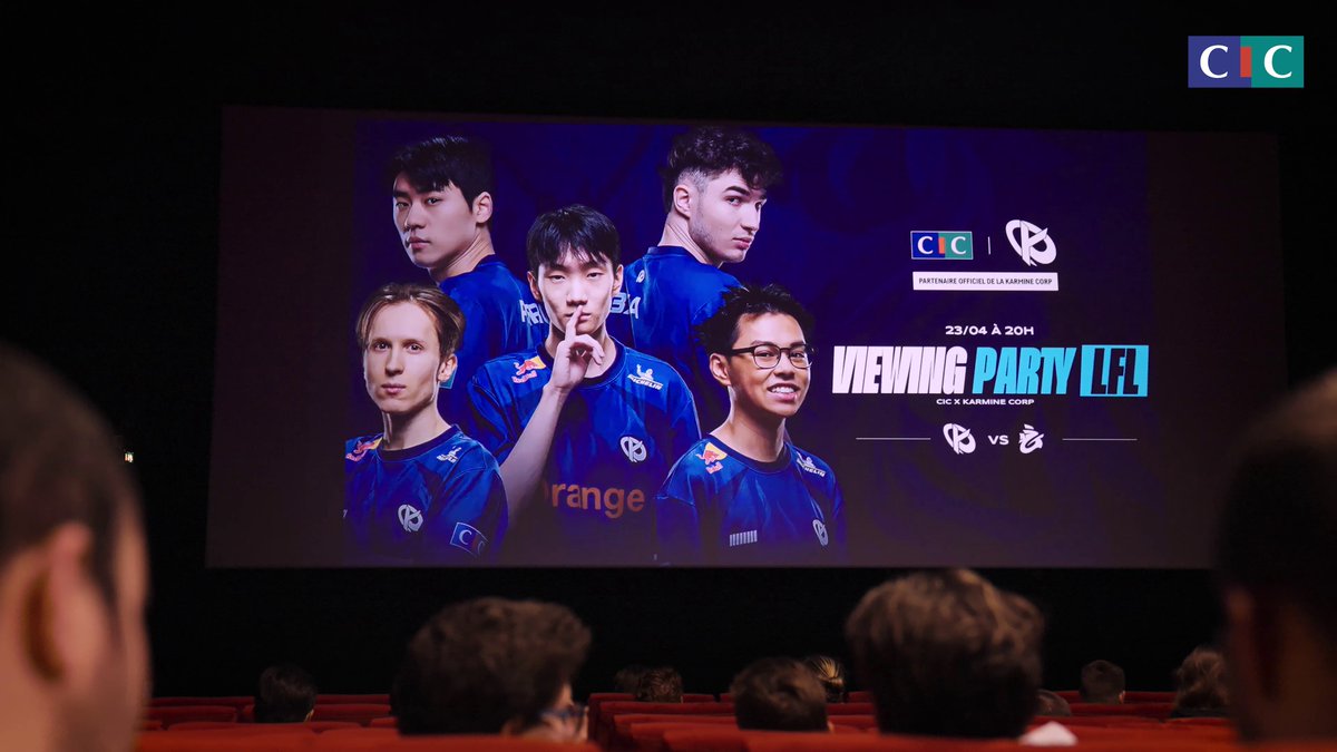 🎥 Retour en images sur les Viewing Parties au ciné organisées par le CIC et la Karmine Corp partout en France, animées par Co6nus🎙️ et Yume 夢. Partenaire Officiel #KCORP et Partenaire Fondateur #LFL, le CIC est heureux d'avoir proposé cette expérience #esport aux fans.
