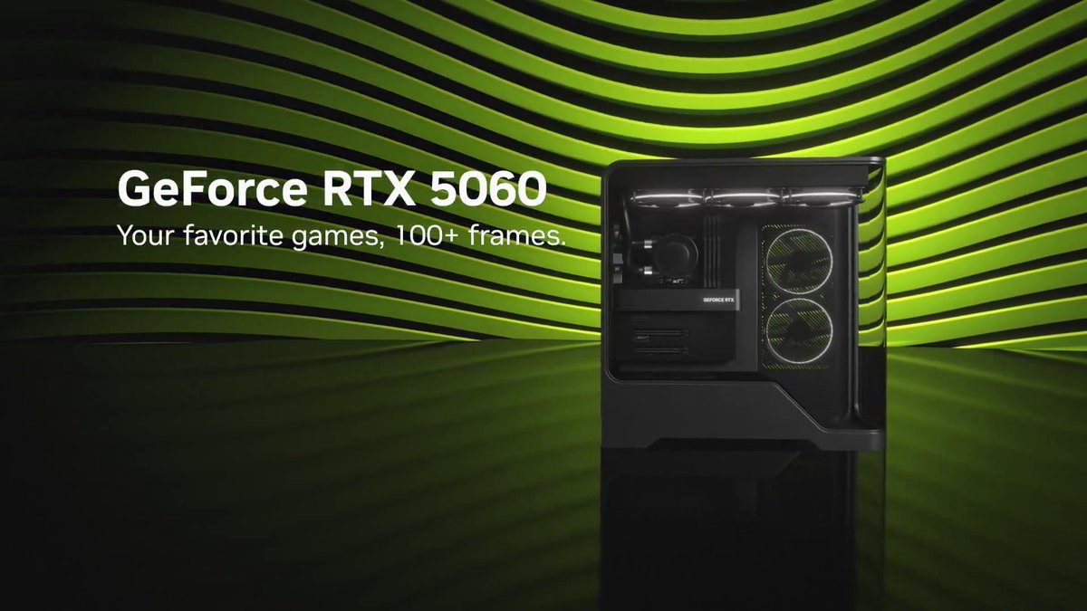 GeForce RTX 5060 GPU が発売され、お気に入りのゲームで 100 FPS 以上の性能が実現します。 発売を記念して、今後数日にわたりパートナー様の製品が抽選で当たるプレゼントキャンペーンを実施します 🎁 #GeForceRTX5060 とコメントして最新の RTX GPU を獲得しましょう！