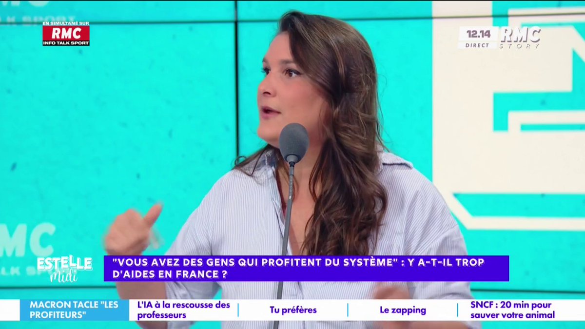 🗣️ « Vous avez des gens qui profitent du système » 🎙️ Juliette Briens : "Les aides sont le boulet du travailleur qui paie pour tout le monde et c'est la chaîne de l'assisté qui est asservi à l'État ! Voilà comment on fait de bons petits citoyens bien obéissant" #EstelleMidi
