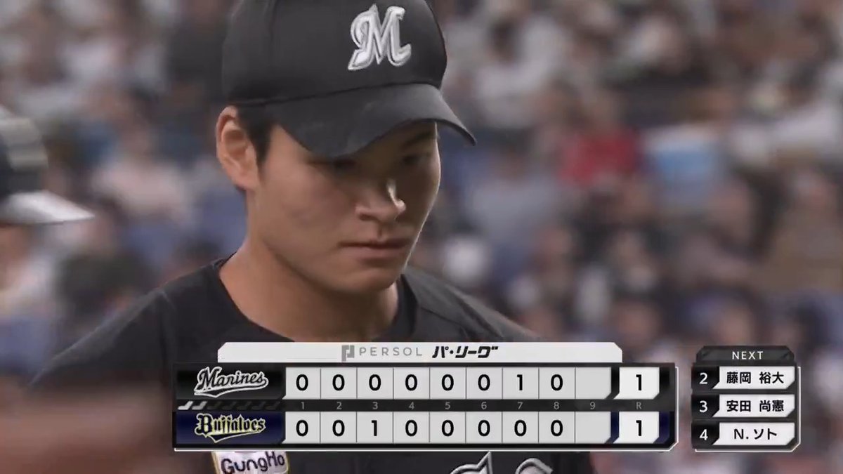 明石商業同級生対決⚡️ オリックス #来田涼斗 選手🆚千葉ロッテ #中森俊介 投手 勝負の行方は⁉️ #Bs2025 #chibalotte 👇ライブ配信はこちら