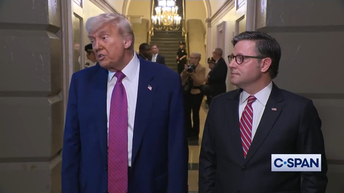 President Trump after meeting with House Republicans: "Why don't we see how the vote is? I think it was a great talk...I think we have unbelievable unity. I think we're going to get everything we want. I think we're going to have a great victory."