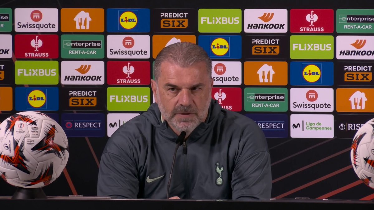 "I will tell you one thing, irrespective of tomorrow, I'm not a clown and never will be." Ange Postecoglou responds to a report that he would be a 'hero or clown' depending on the Europa League final result. 📺 TNT Sports &amp; discovery+ UK