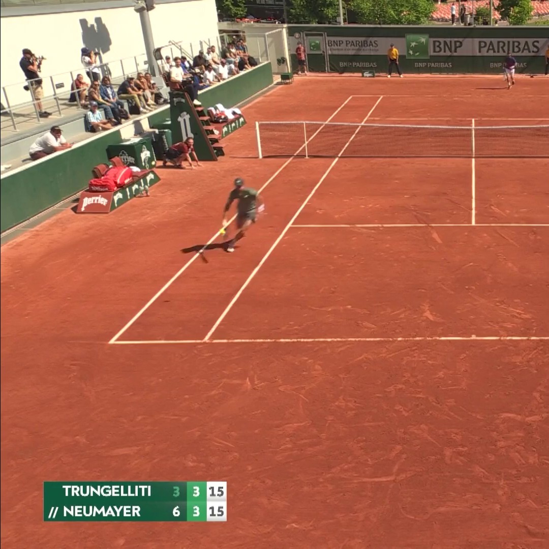 WHAT. A. POINT! 🤯 Lukas Neumayer won this incredible point against Marco Trungelliti in Roland-Garros qualifying!