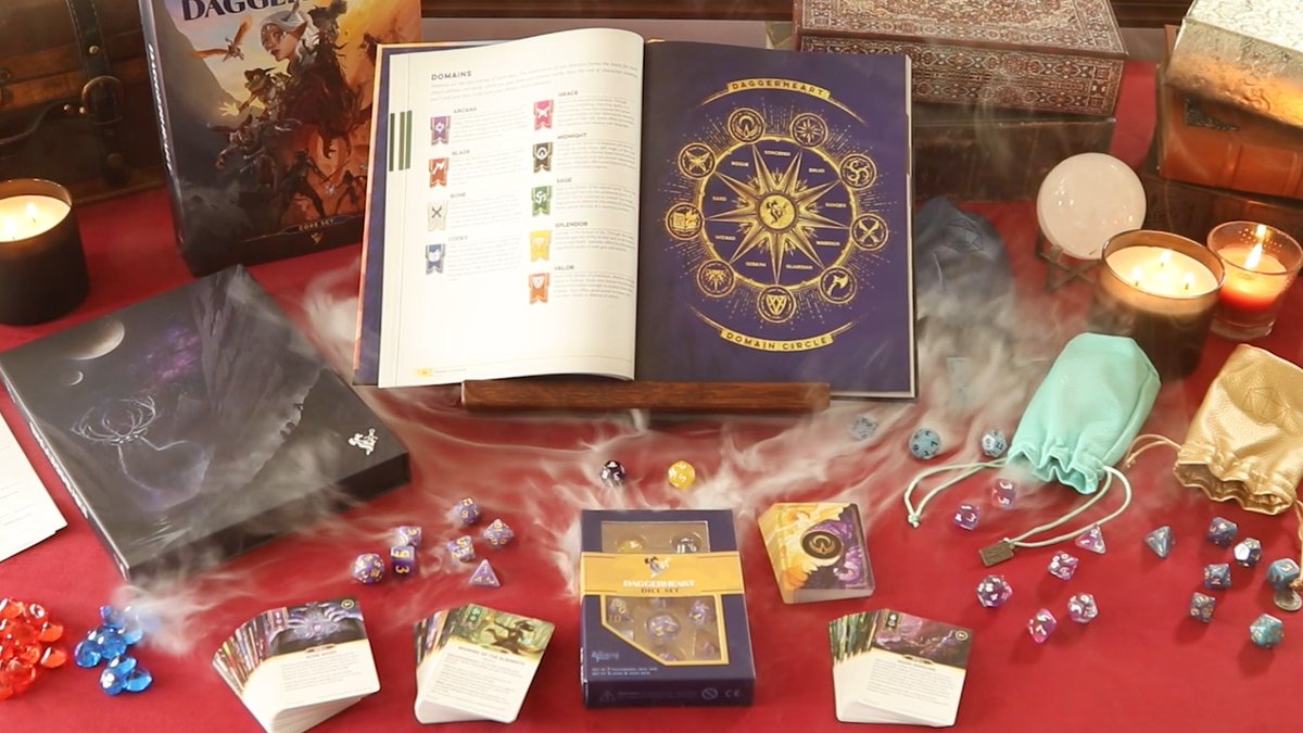 DAGGERHEART DROPS NOW ❤️‍🔥 🗡 #Daggerheart is available now! Take home Darrington Press' groundbreaking collaborative storytelling game and weave unforgettable tales around your table today! Find it in #CriticalRole shops, at your friendly local game store, and fear not - restocks of the standard edition set arrive in June if you miss this round! GET DAGGERHEART ⬇️ 🇺🇸 🇬🇧 🇨🇦 🇪🇺 🇦🇺