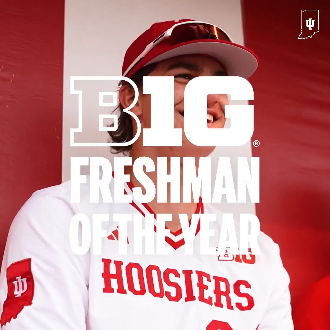 Big stuff from the B1G Freshman of the Year. 🫡 Jacob Hanley | #IUBase