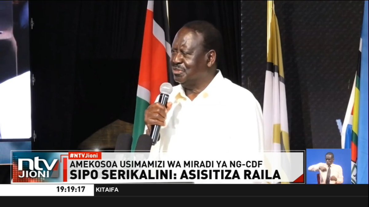 Sipo Serikalini: Raila Asisitiza Raila Odinga ameitaka serikali kuu kupunguza mzigo wa kodi na kufunga mianya ya kupotea kwa mapato ya taifa. Raila amesisitiza kuwa hayupo ndani ya serikali. #NTVJioni Nicholas Wambua