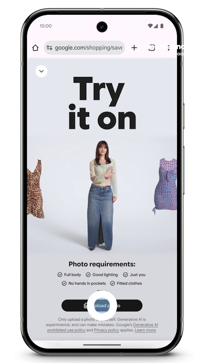 Watch Google’s new tool for trying on clothes, which can put what you’re considering right onto a photo of yourself, revealed at #GoogleIO: