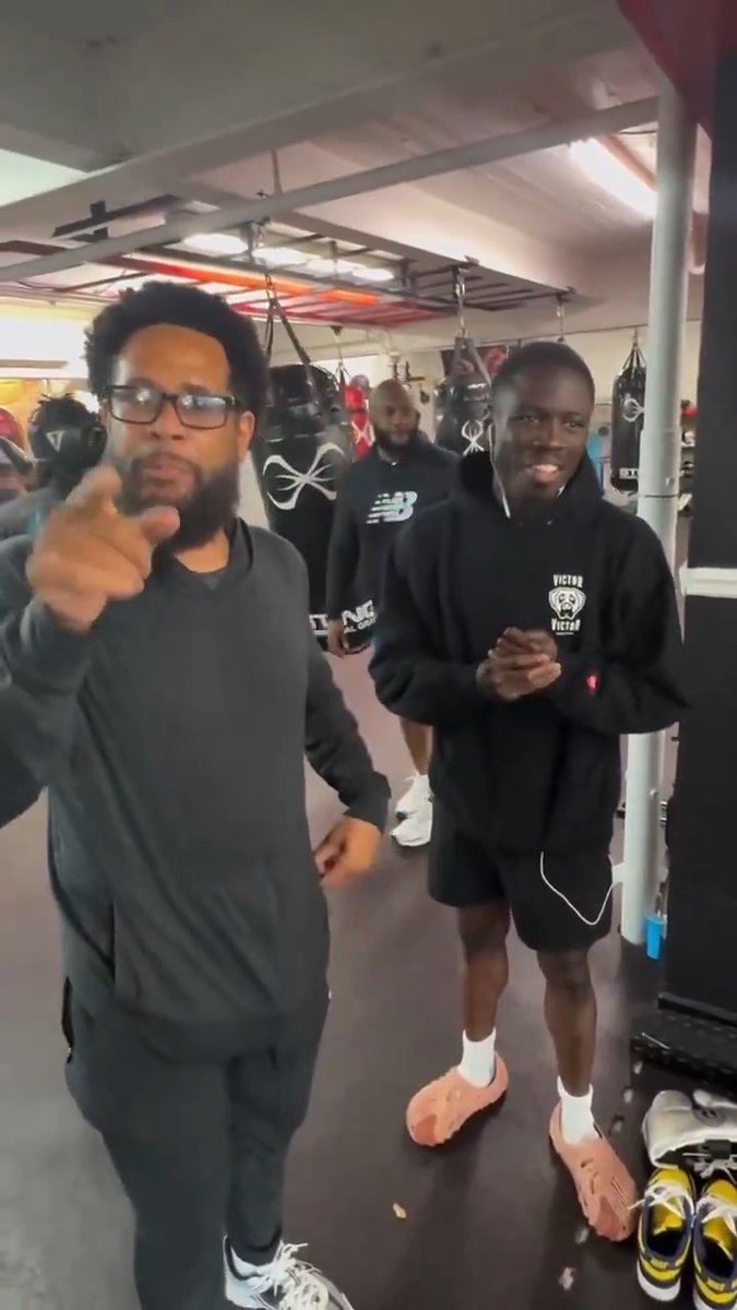 Bill Haney visits Richardson Hitchins at training camp 👀