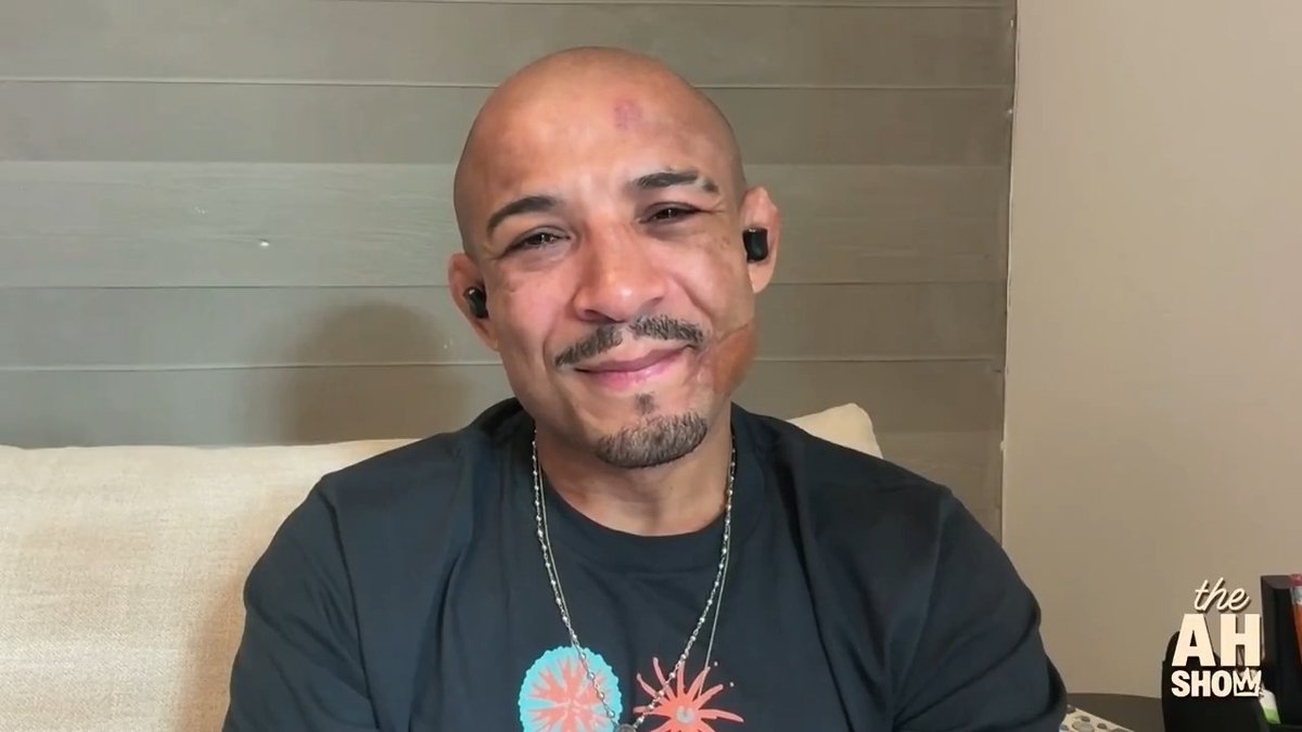 .@JoseAldoJr got a little emotional talking about his favorite career moments on today's @ArielHelwani show 🥹 We're going to miss the King of Rio 🫡