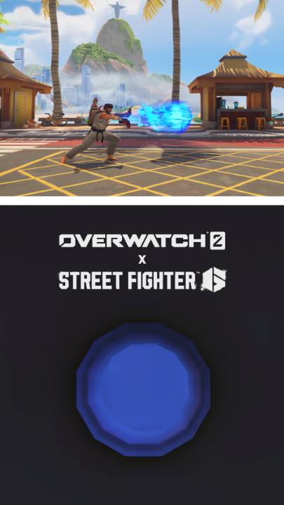 What are you waiting for!? SMASH. THAT. BUTTON. 👊💥 Take to the streets with your favorite arcade fighters in Overwatch 2 x Street Fighter 6 today 🕹️