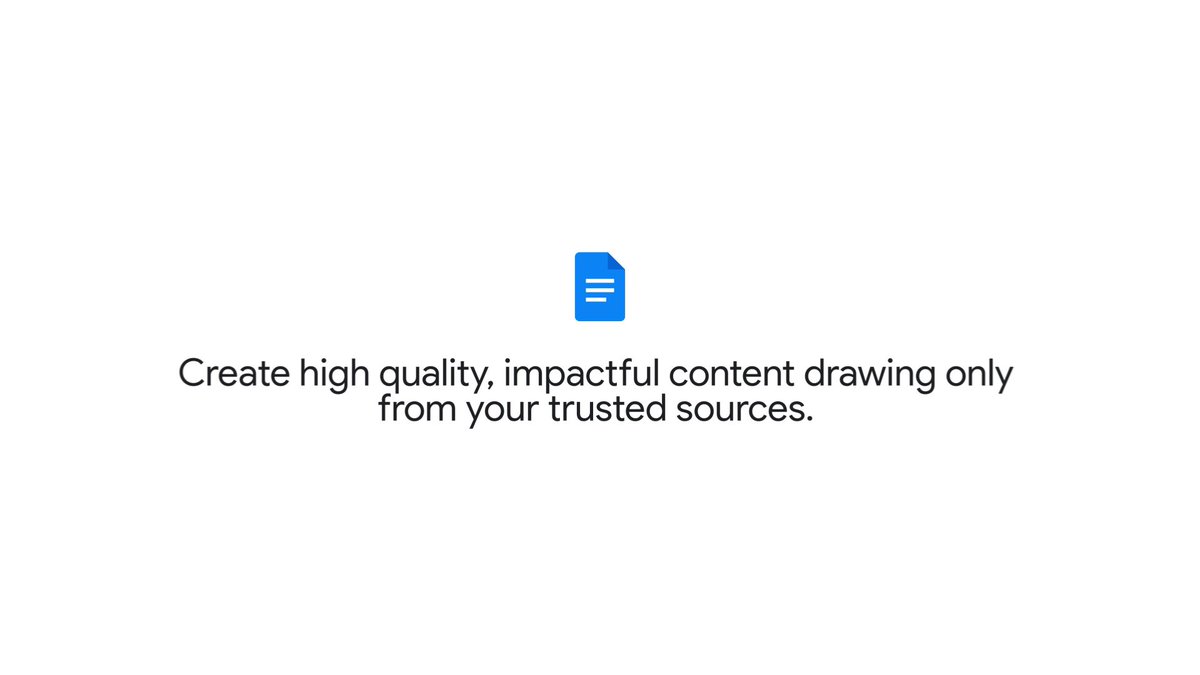 Coming soon, Gemini in Google Docs will offer writing assistance based on a specific set of sources linked in your Doc. Focus Gemini suggestions in content that you trust, like decks, reports, and spreadsheets - all without ever leaving Docs. → #GoogleIO