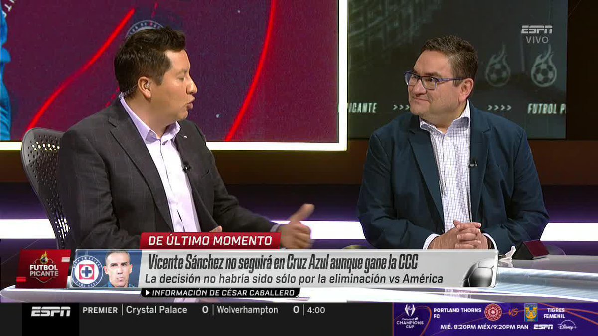 ¡NO ESTÁN CONTENTOS CON VICENTE SÁNCHEZ! Cruz Azul ya no quiere al técnico uruguayo al frente del banquillo. 👀 Vía: CESAR CABALLERO Disfruta Futbol Picante en #DisneyPlus 📺