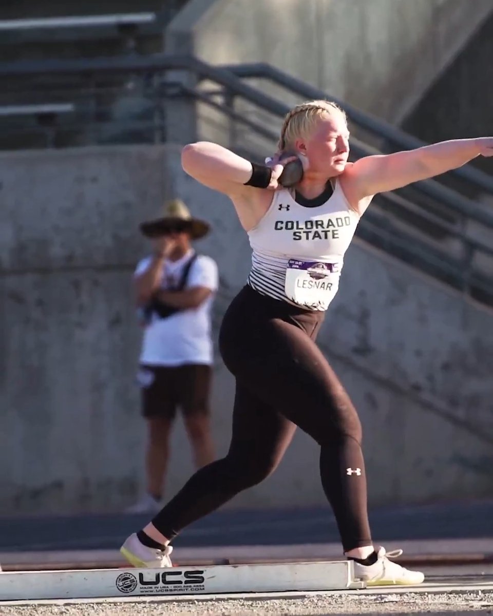 Mya Lesnar, daughter of Brock Lesnar, just won her FOURTH-STRAIGHT Mountain West shot put title 😱🏆 She's currently ranked as the NUMBER 1 shot putter in the nation 🔥 (via Colorado State T&F/XC)