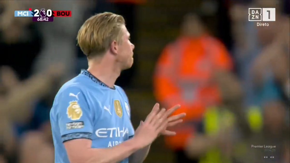 E pela última vez no Etihad: OOOOH KEVIN DE BRUYNE 🥺 🏴󠁧󠁢󠁥󠁮󠁧󠁿 Premier League | Manchester City 2 x 0 AFC Bournemouth 🍒 #DAZNPremier