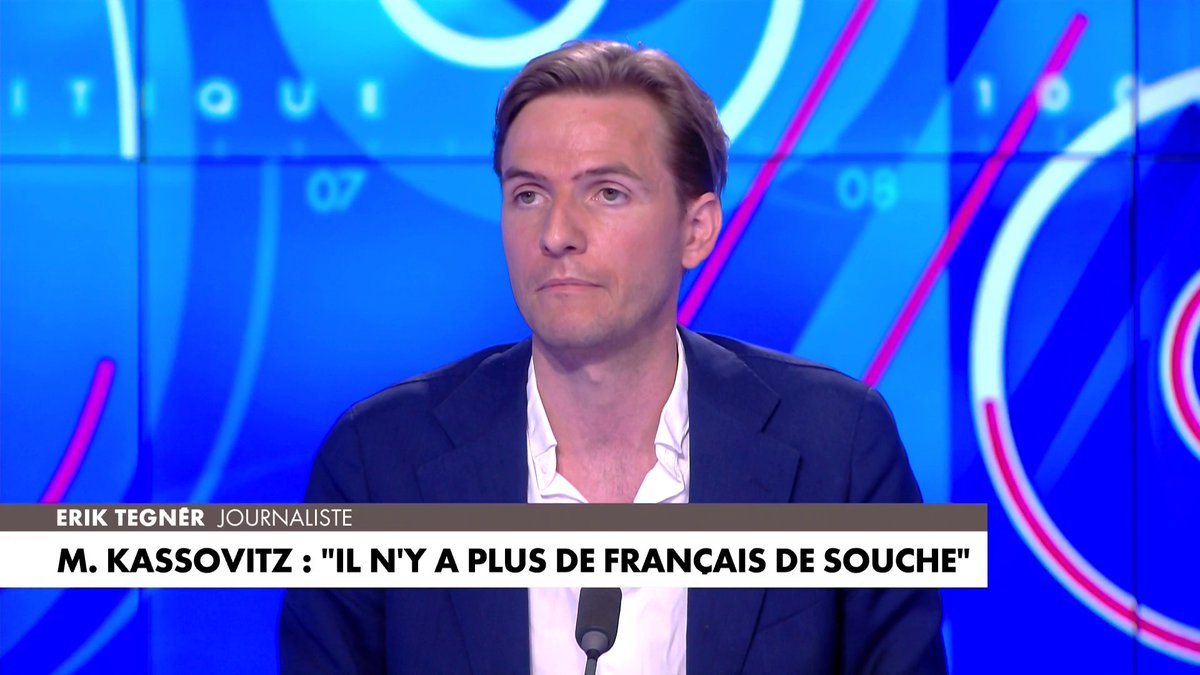 Erik Tegnér, journaliste Frontières : «Si le Français de souche existe bel et bien, il va devenir minoritaire», après les propos de Mathieu Kassovitz, dans 100% Politique