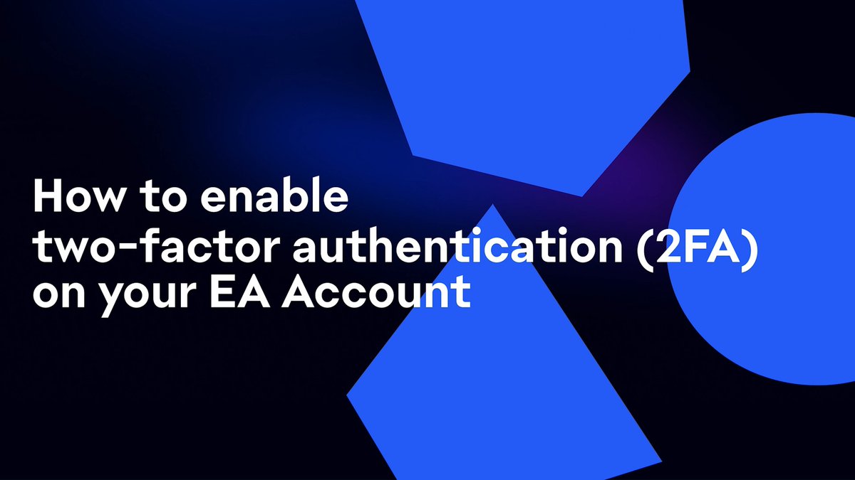 Two-factor authentication keeps your games and EA Account safe. Follow these steps to turn it on.