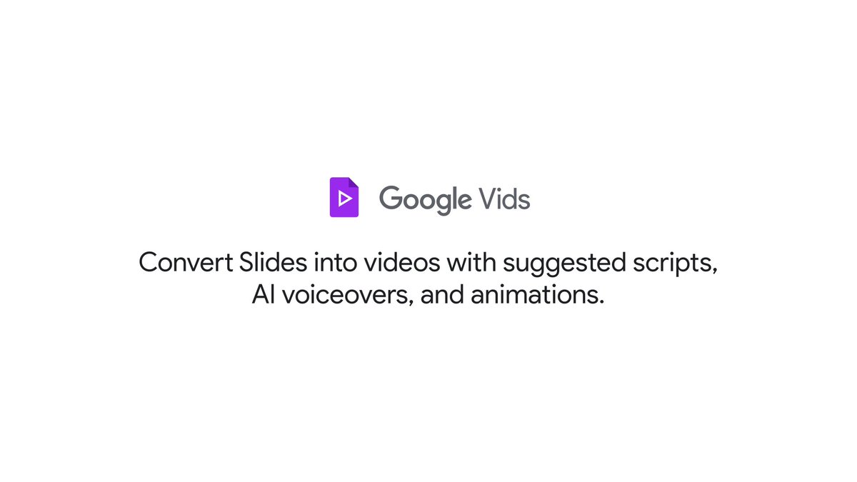Google Vids helps you turn Slides decks into dynamic videos, polish recordings with automatic transcript trim, and balance audio—all powered by AI to simplify video storytelling at scale. → #GoogleIO