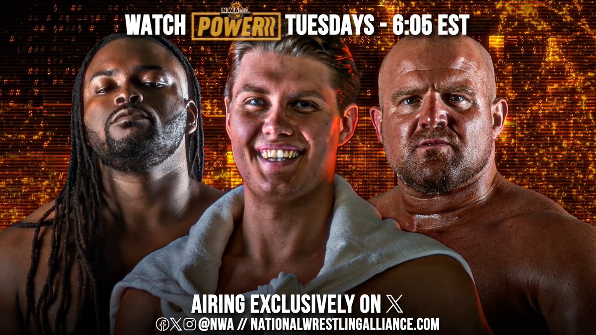 It's 6:05e! It's time for WRESTLING! It’s time for #NWAPowerrr on X! TV Champion Carson Drake is just ONE WIN away from achieving the Lucky 7 and getting a shot at Thom Latimer's 10 Pounds of Gold; can he get it done?