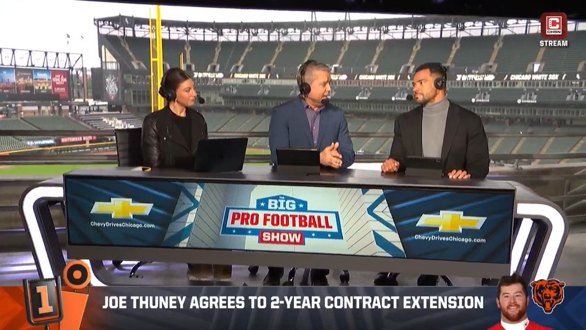 Joe Thuney agreed to a 2-year contract extension with the Chicago Bears. David Haugh, Ruthie Polinsky, and Clay Harbor discuss the deal on the Big Pro Football Show.