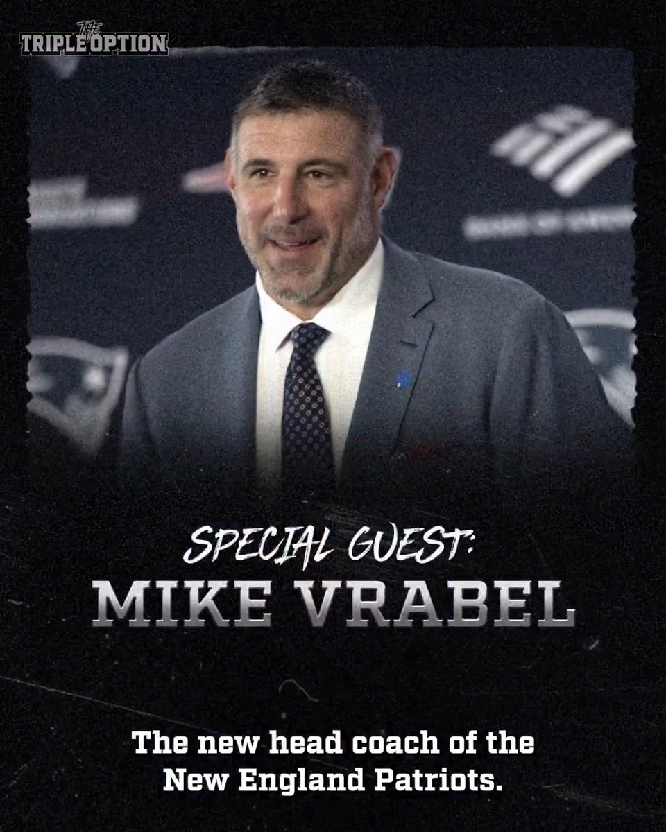 🆙 NEXT — Buckeye legend, 3x Super Bowl winner &amp; Head Coach of the New England New England Patriots Mike Vrabel joins The Triple Option! New episode drops TOMORROW 5/21 at 6am ET on our YouTube 🔗: