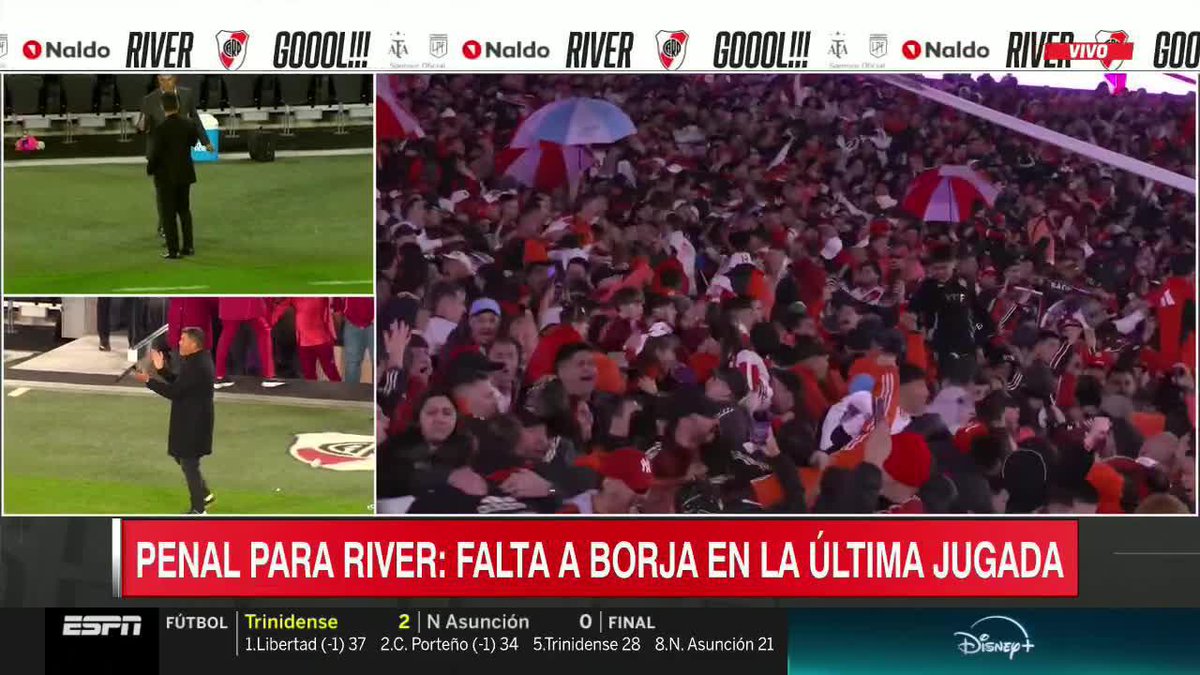 NI LO GRITÓ: así reaccionó Gallardo al empate agónico de River a Platense. 📺 #SportsCenter | #DisneyPlus