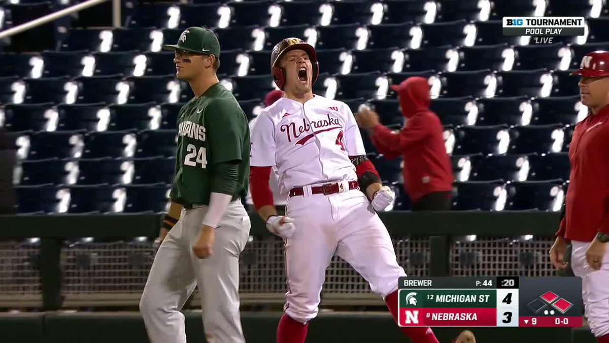 HUSKERS TIE IT UP ‼️ Nebraska Baseball #B1GBaseball on Big Ten Network 📺