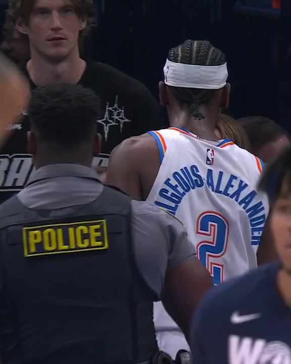 Shai mic'd up in Game 1 🎙️ That moment with his son was too wholesome 🥹