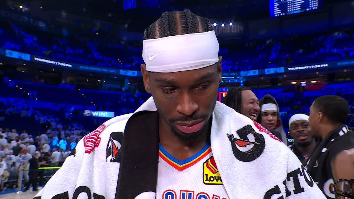 "I'm gonna keep that a secret and not let the world know so [the Wolves] don't see it." SGA not sharing what OKC's working on ahead of Game 2 🤫