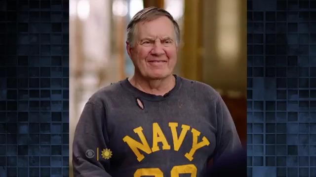 Thanks to Belichick’s shirt, he and his girlfriend already have something old, something borrowed, and something blue for their engagement. #FallonTonight