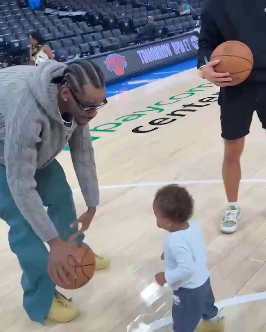 Shai celebrating the Game 1 win with his son ❤️ (via SportsCenter NEXT)