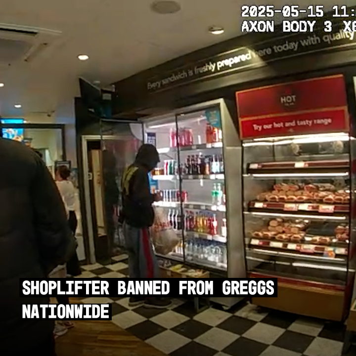 Banned from the bakery 🥖 🥐 🍞 🍩 This sticky fingered thief had the half-baked idea to steal from Greggs seven times… until plain clothes officers arrested him - he's now been banned from every Greggs in England and Wales. Ending his sausage roll era...