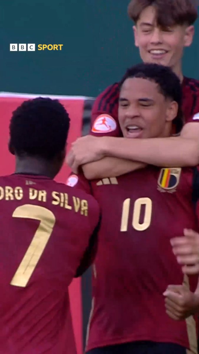Check out this SUBLIME free-kick from Belgium as England were held to a 1-1 draw in their opening match at the U17 Men's Euros 🔥😮💨