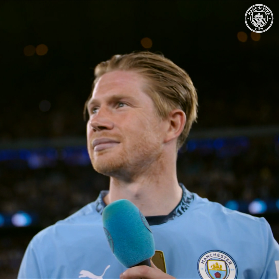 "After ten years, it was about time that somebody let me talk a bit." 💬😅 🩵 Kevin De Bruyne