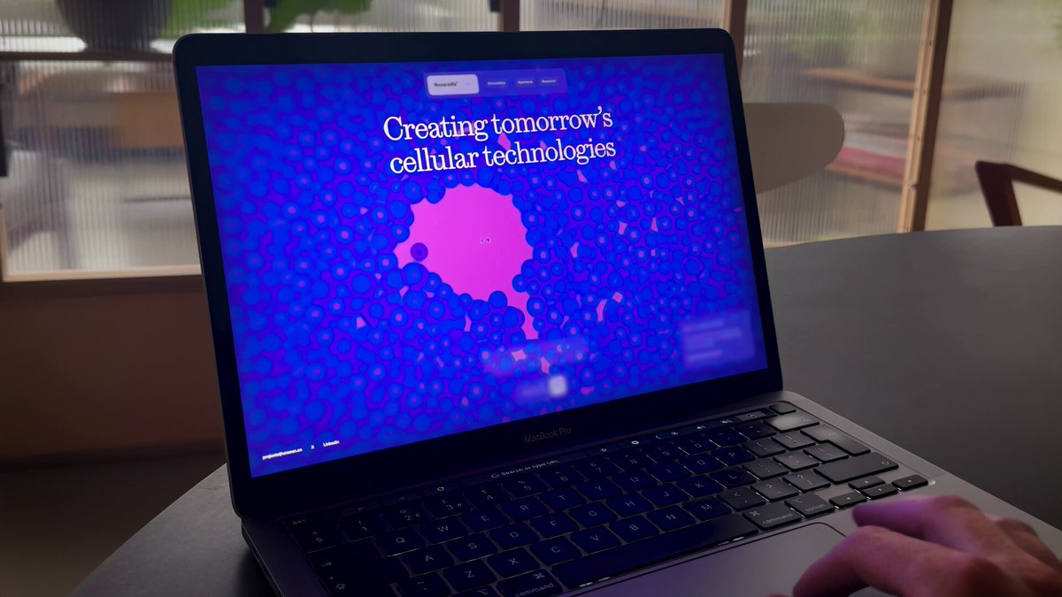 [LIVE DEMO] Check out our latest WebGL demo, exploring a fluid cellular particle effect. Full write up and details of what's going on under the hood coming soon 🔍 Live → #webgl #realtime #threejs