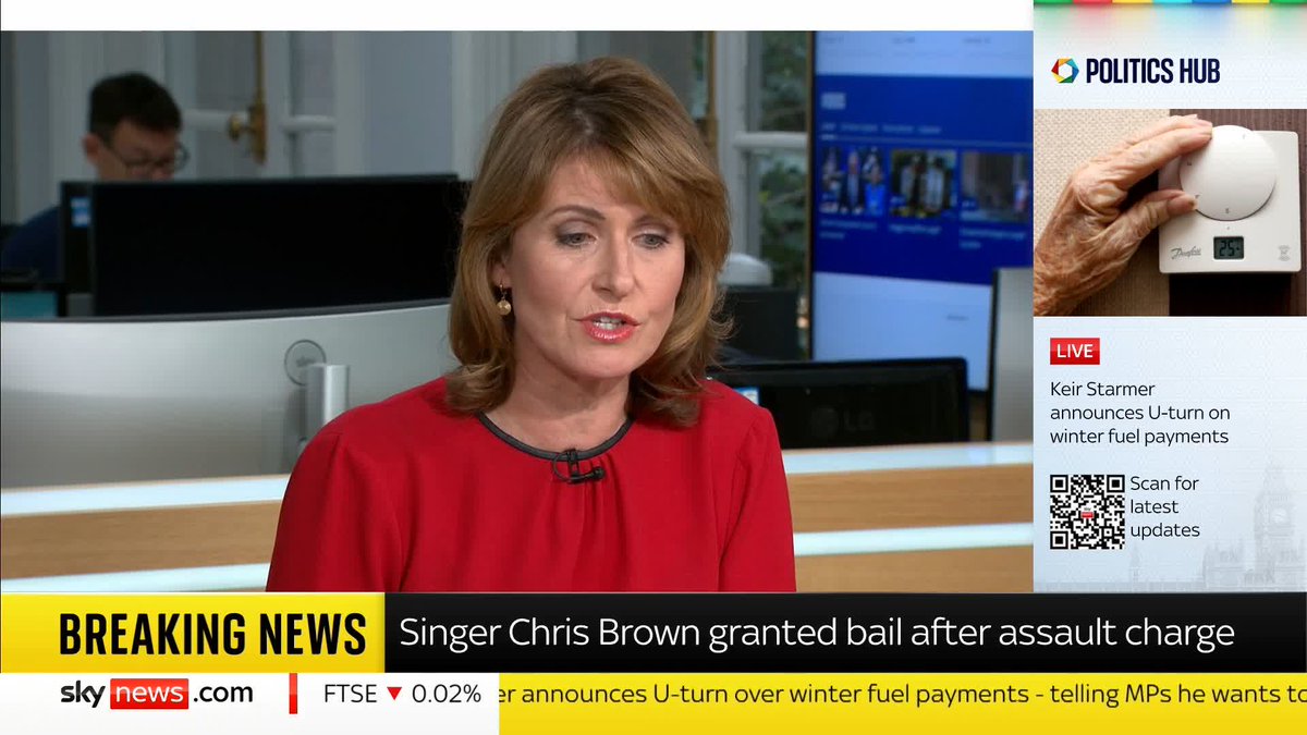 BREAKING: US singer Chris Brown has been granted bail by a UK court after an assault charge. 📺 Sky 501, Virgin 602, Freeview 233 and YouTube