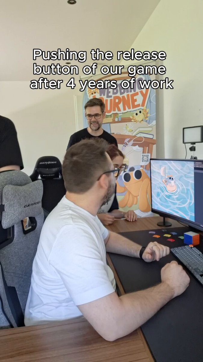 After 4 years of hard work, we finally pushed the release button for our game. What an experience 🤩 Sorry, making that video took a little longer 🙈