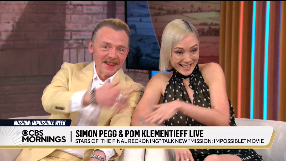 Simon Pegg “genuinely can’t see how we could possibly risk [Tom Cruise’s] life any more than we do” in the latest Mission: Impossible. Pegg and co-star Pom Klementieff — who they say was referred to as Pom Cruise on set — share what fans can expect from the new #MissionImpossible and why promoting it has been bittersweet. #MissionWeek