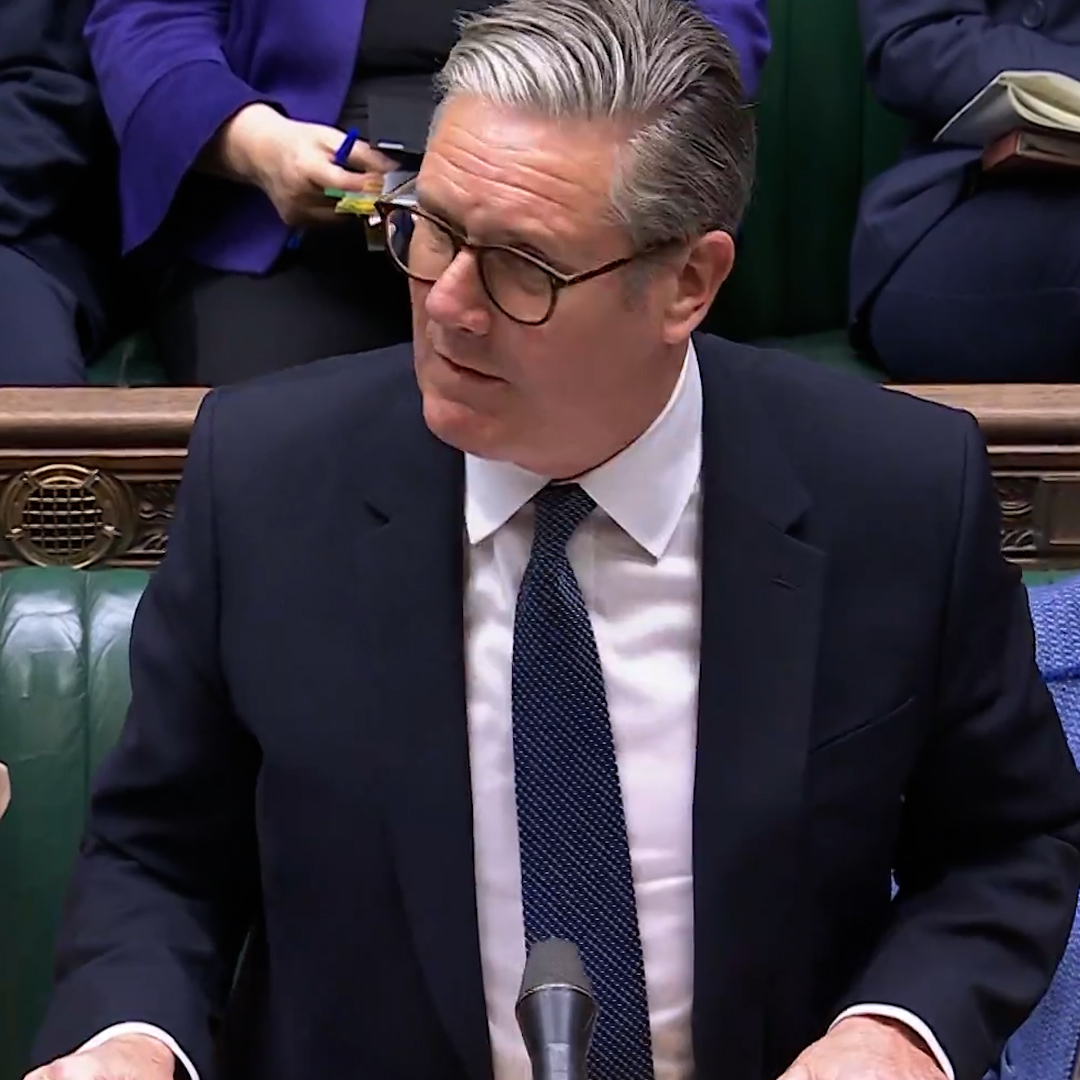 ‘He was first through the e-gates to the south of France’ Keir Starmer jokes about Nigel Farage’s absence at PMQs