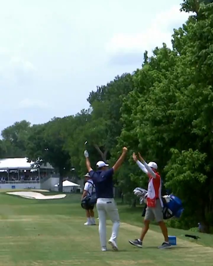 An ace for the home crowd 🔥 Scottie Scheffler carded his second career hole-in-one at the 2023 Charles Schwab Challenge. #TOURVault