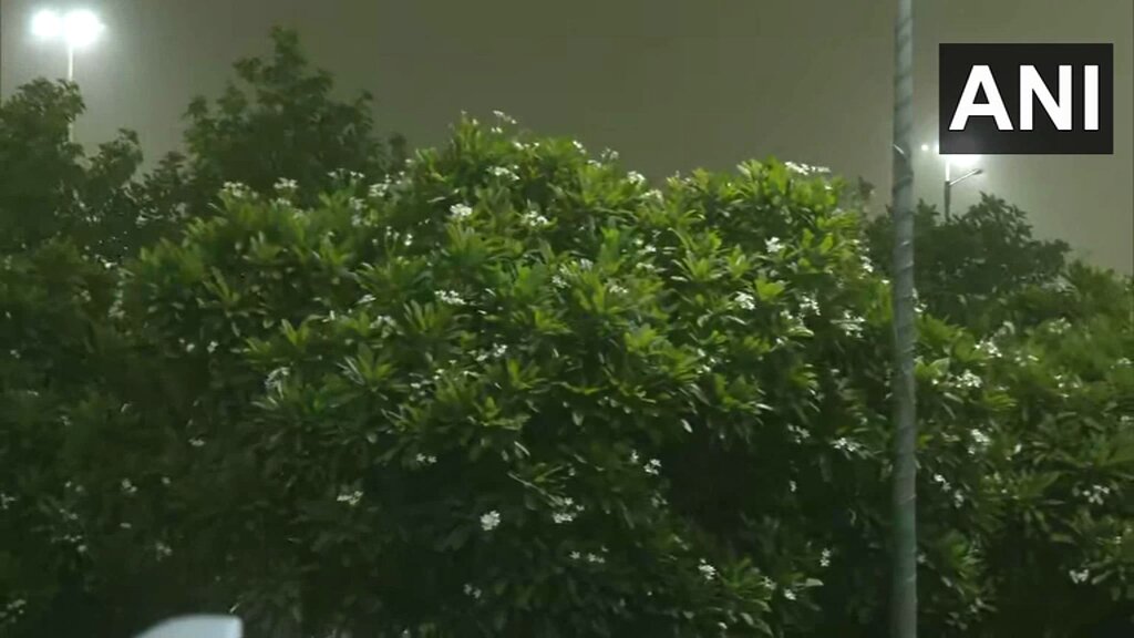 #WATCH | After days of 40 degrees plus temperatures, Delhi experiences a change in weather with a dust storm. Visuals from T3 of Indira Gandhi International Airport.