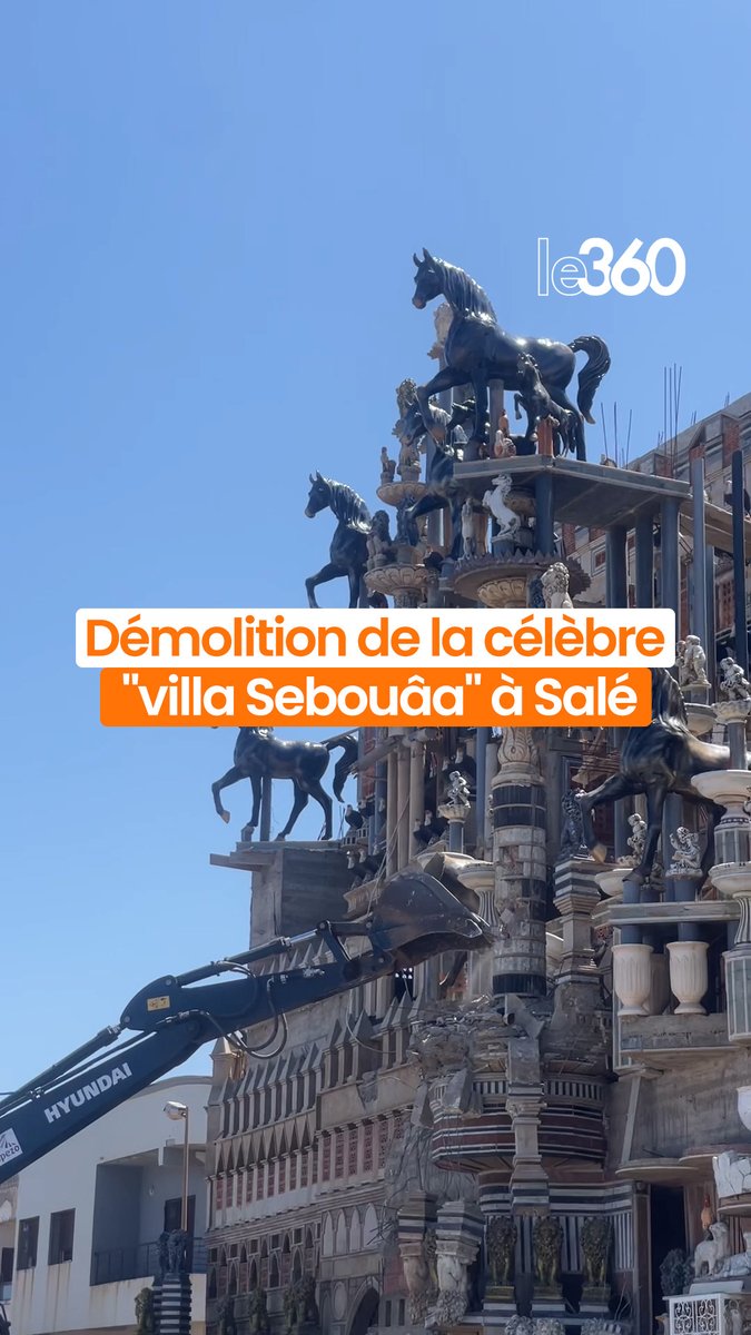 🏗️ À Salé, la célèbre "villa Sebouâa" est en cours de démolition par les autorités locales, son propriétaire ayant refusé de se plier aux normes de construction, rapportent des sources concordantes.