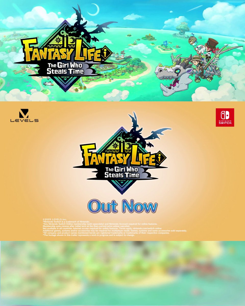 Create the island of your dreams, explore dungeons, battle monsters with friends, or simply enjoy Life your way! FANTASY LIFE i: The Girl Who Steals Time is out now on #NintendoSwitch. Play now: