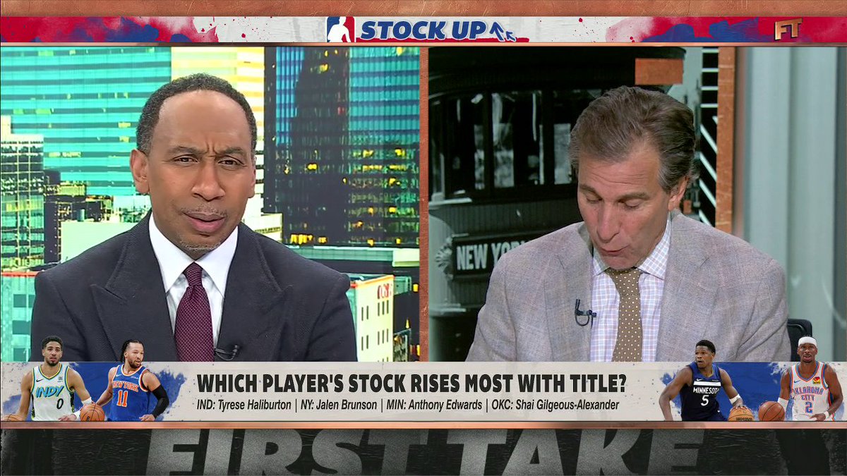 This is how Chris Mad Dog Russo ranked the following stars: 1 - SGA 2 - Ant 3 - Brunson 4 - Haliburton He believes Haliburton's stock rises the most with a championship 🏆
