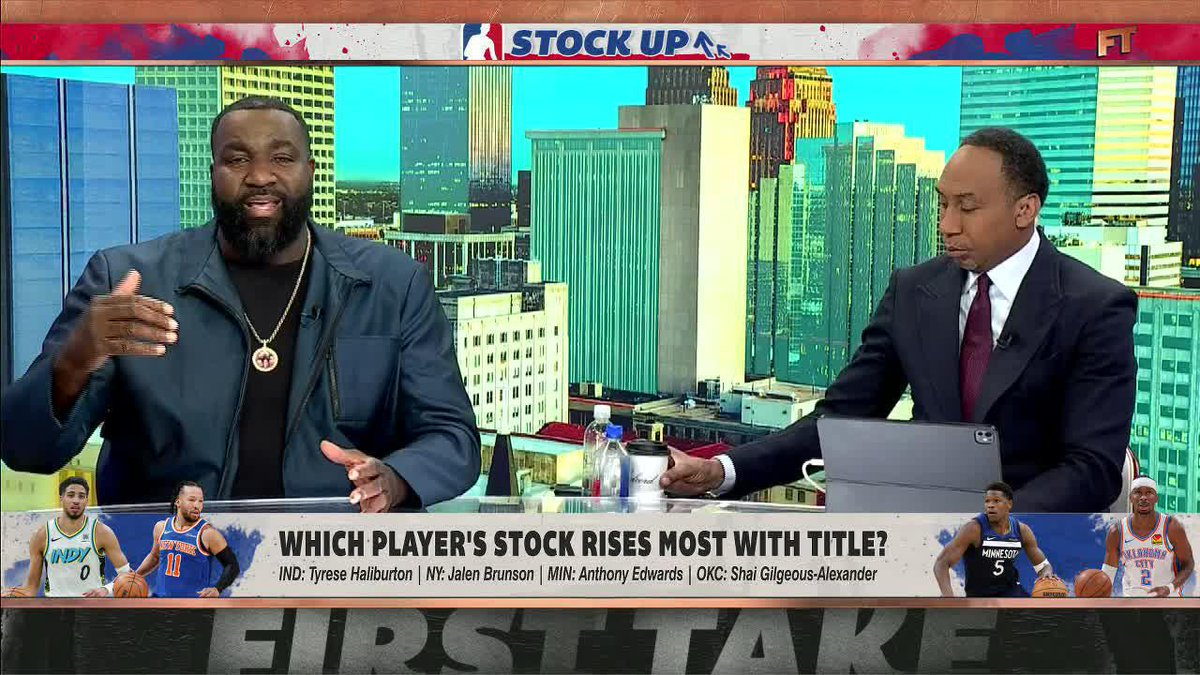 "I feel like Anthony Edwards is a championship away, Finals MVP away, from us saying he's the face of the league." —Kendrick Perkins on Anthony Edwards
