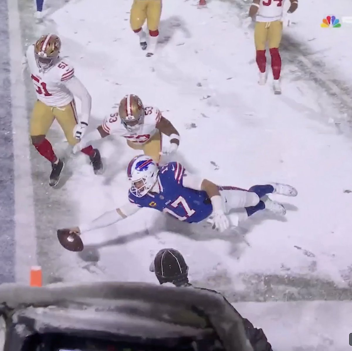 Never forget when Josh Allen made one of the WILDEST plays in SNF history! 😱 Happy birthday to the reigning MVP. #BillsMafia