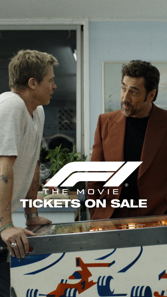It’s go time! Get your tickets for #F1TheMovie NOW. 🏎️ 🏁 Only in theaters June 27.